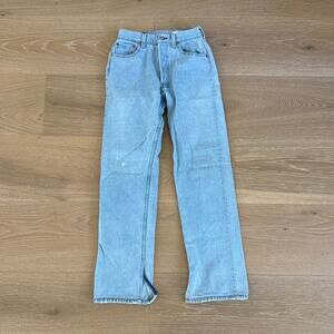 Levi’s AliGrace Jeans Vintage Relaxed Split Hem Size 23 Blue